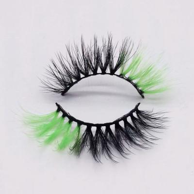 China Dolovebeauty 4D 20mm Cruelty Free Two Tone Color False Eyelash Christmas Eyelash Colored Faux Mink Lashes for sale