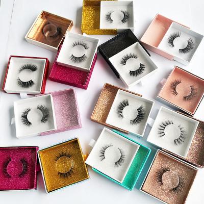 China Dolovebeauty Hand Made Cruelty Free Wholesale False Eyelash Square Remove Glitter Eyelash Packaging Box 20mm Mink 3d Eyelash for sale