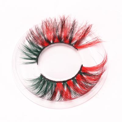 China Dolovebeauty Cruelty 25mm Color Mink Eyelashes Free Sample Colored Mink Lashes Custom Logo for sale