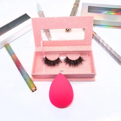 China 2021 New Style Mink Lashes Fluffy Mink Lashes Long Natural Rectangle Pink Magnetic Eyelash Packaging With Service-Purchase Custom Mink Lashes for sale