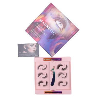 China cruelty free premium cruelty free six pairs magnet private magnetic lashes logo 6 natural magnetic eyelashes for sale