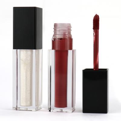 China Dolovebeauty Premium Matte Black Tube Lip Gloss Lip Gloss Long Lasting Waterproof Square Organic Glossy Cover Waterproof for sale