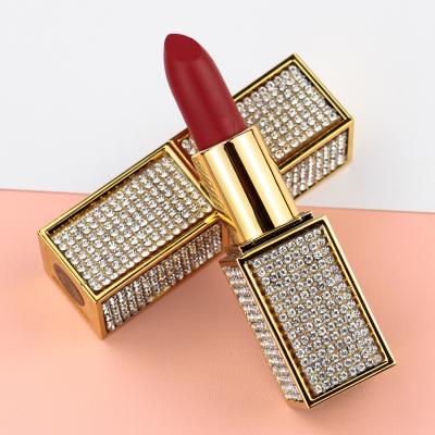 China Dolovebeauty Diamond Tube Waterproof Organic Soft Color Waterproof Nude Lipstick for sale