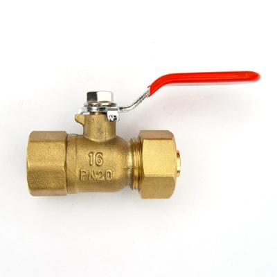 China long handle female brass ball valve for PEX-AL-PEX pipe for sale