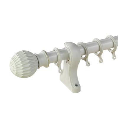 China Window finials 5m Length White Plastic Curtain Rod Set China Manufactures Curtain Rod Price Curtain Pole With Kenya for sale