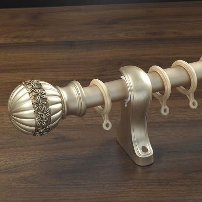 China Metal Curtain Track End Cap PVC Fabrics Curtain Rod Price Double Curtain Pole Black for sale