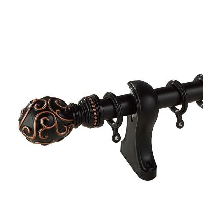 China Country China Manufactures Curtain Rod Price Curtain Accessories Double Curtain Pole Black for sale