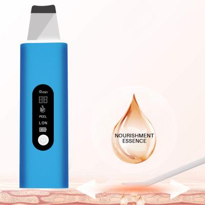 China New Sale Rechargeable DEEP CLEANING Face Peeling Machine Ultrasonic Facial Spatula Skin Peeling Ultrasonic Peeling Machine for sale