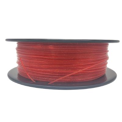 China FDM 3D printer Different color glitter 1.75mm filament 3d pla color pla 1kg glitter transparent black red blue glitter filament à venda