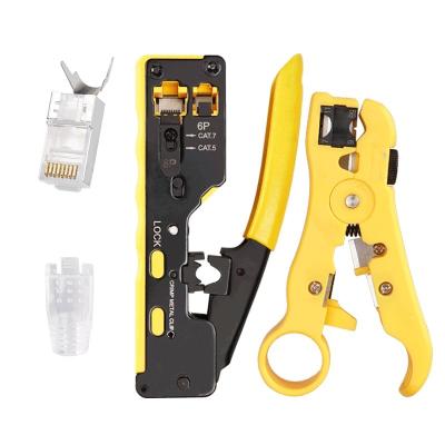 China Multifunctional type 7 crimping crimping tool crystal head crimping tool crimping tool rj45 through-hole rj45 network wire network tool connectors Z-768 crimp pliers for sale