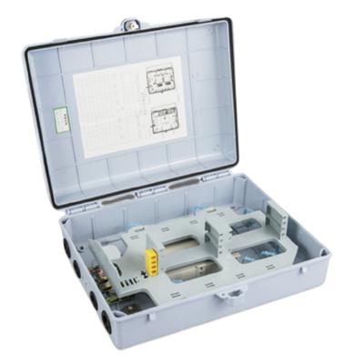 China Indoor 32 core wall SC complete set of home PC alloy fireproof box fully equipped fiber optic distribution box for sale