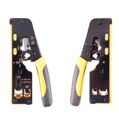 China Tool Connectors CAT56A7 Cable Cut and Pliers Desktop Labor Saving Shield 8P6P Crystal Head Network Cable Stripping for sale