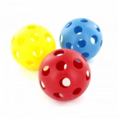 China Cheap indoor outdoor 26/40 holes pickleball balls from PE etc. customized dura pickle balls for sale