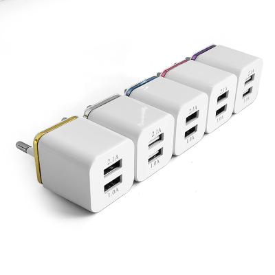 China US/EU USB Wall Charger Adapter High Quality USB Cable Fast Charging Power Plugs 2 Port Fast Charger Wall Charger Adapter For iPhone 13 12 11 for sale