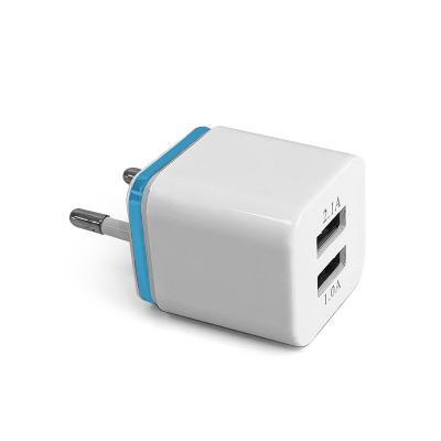 China USB Wall Charger Adapter Phone QC3.0 USA ABS Portable Chargers US/EU Plug 5V1A 5V2.1A USB Wall Charger For iPhone 13 12 for sale