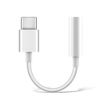 China Type C USB C Adapter Cable Mobile Phone Audio Accessories To 3.5mm Earphone Jack Adapter PVC USB Type C To 3.5mm Adapter Cable For Samsung S10 S9 for sale