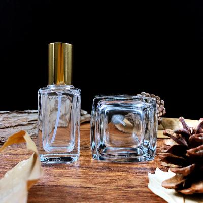 China Care Maker Custom Square Empty 50ml Glass Personal Fine Mist Spray Perfume Bottles for sale