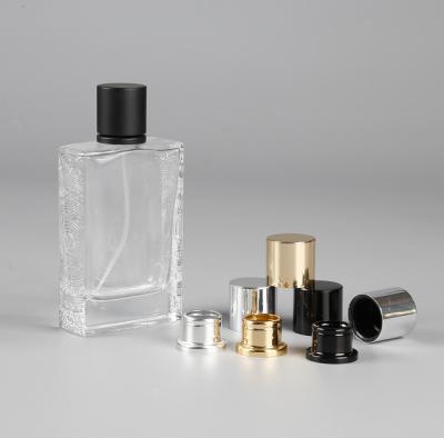 China Non Spill High Quality Perfume Cap Square Cap Aluminum Perfume Cap With Mist Spray Pump for sale