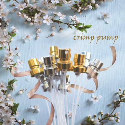 China Non Puddle In Stock Crimp Aluminum Spray Pump Cap FEA15 Spray Perfume Fine Mist Sprayer for sale