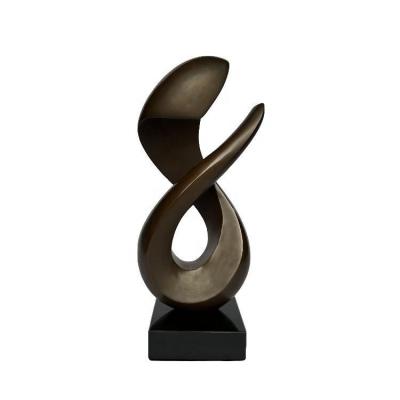 China Decoration Abstract Sculpture for Hotel Lobby Modern Stainless Steel Twist 8 Metal for sale