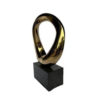 China Modern art mirror stainless steel ring sculpture abstract for sale for sale