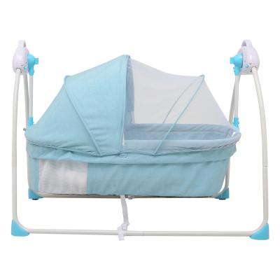 China 2021 Newest Modern Popular Baby Swing Bed Music Game Blue Tooth 503 USB Baby Cradle for sale