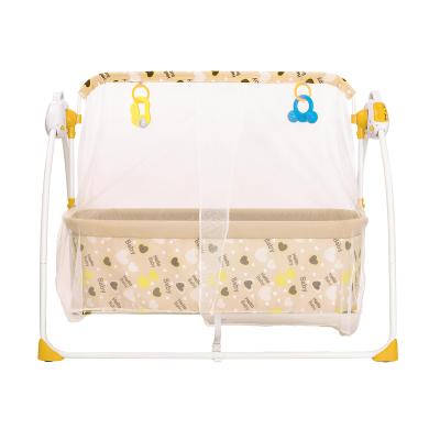 China 2021 New Eco-friendly Materials Electric Baby Crib With Mosquito Net for sale