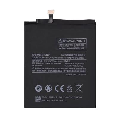 China Mobile Cell Phone 3080mAh Cell Phone Battery For Pack Volume MI A1 / MI 5x BN31 for sale