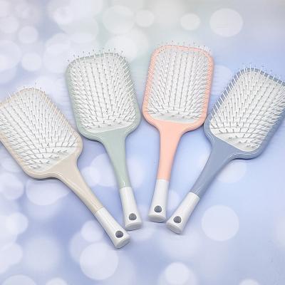 China Cushion Extension Square Shape Plastic Candy Colors Bubble Massage Air Cushion Hair Brush for sale