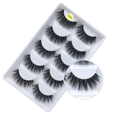 China Thick Magnetic Eyeliner Five Pairs False Eyelashes Round Tube Sets for sale