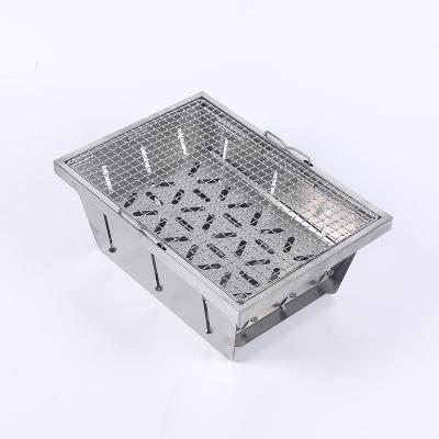 China Factory Wholesale Price Foldable Dustproof Stainless Steel BBQ Grill Charcoal Picnic BBQ Stove for sale