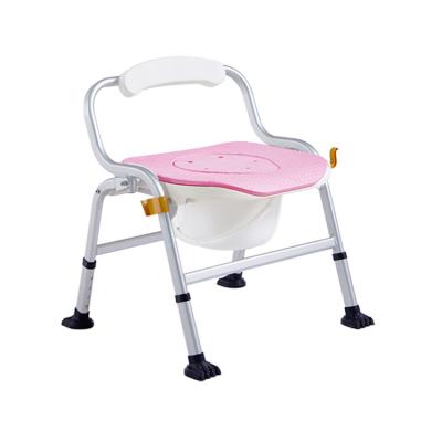 China 2 Commodes In 1 Commode Aluminum Chair Home Facilities In Toliet Adult Potty Chair for sale