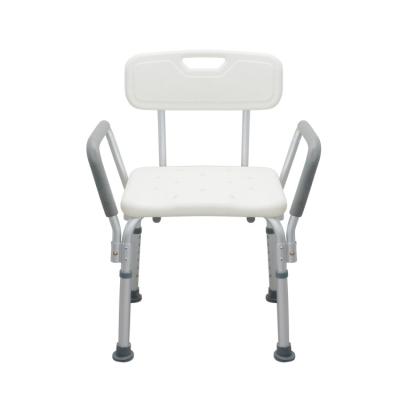 China Bathroom Protective Device Detachable Height Adjustable Comfortable Portable Shower Chair for sale