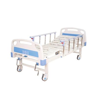 China Commercial Hospital Furniture 2 Manual Cranks Hospital Bed Two Function Patient Medical Bed for sale