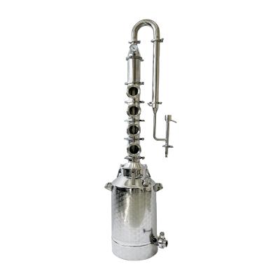 China food & Beverage plant 200L whiskey distiller ss304 column with distiller copper house juniper core electric heating distiller for sale