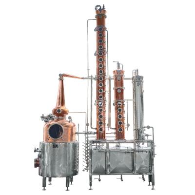 China food & Beverage Factory 1000 Gin Whiskey Distiller Alembic Still Distillation Equipment Vodka Distiller for sale