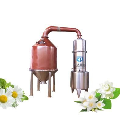 China India Jasmine Italy Jasmine Essential Oil Distiller Field High Purification Machine Red Copper Hydrosol Plant Factory Again for sale