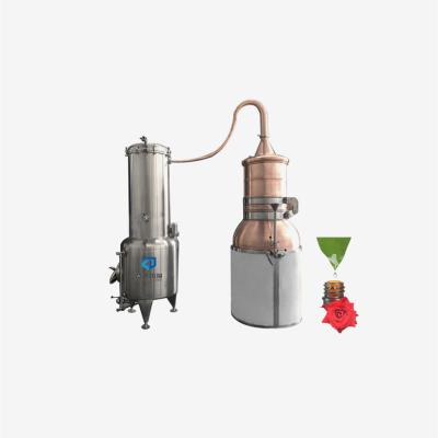 China Plant Hydrosol Essential Oil Distiller Bulgaria Rose /Damask Still Rose High Efficiency Purification Machine Red Copper For Rose Farm for sale