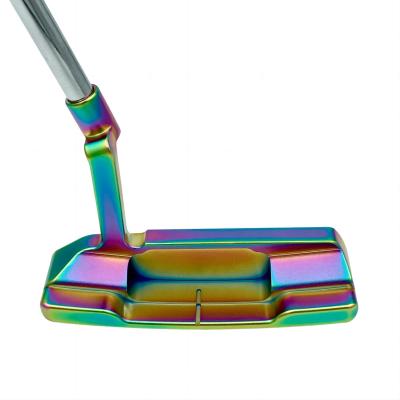 China Steel High Quality Right handed  Golf Putter CNC milled and colorful PVD Blade putter with steel shaft for sale