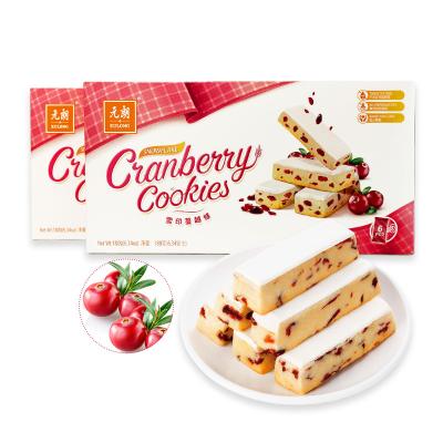 China Healthy Low-CARB Snowflake Cranberry Cookies 180g Chinese Food Fortune Cookies Baby Cookies Plant for sale