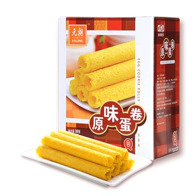 China High Quality Low-CARB Delicious Dessert 380g Healthy Food Egg Roll Shortbread Cookie Snacks Cookies for sale