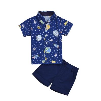 China 2021 NEW summer boys smart casual clothing sets kids clothing set kids boy clothes flower boys clothing sets for sale