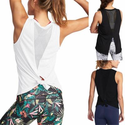 China 2021 Other New Women's Popular Custom Fitness Yoga Workout Sweat Tank Top Mesh T-Shirt for sale