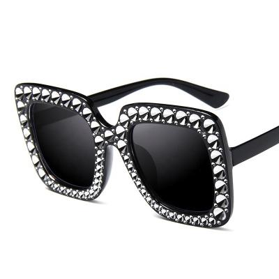 China Fashion sunglasses shape new square sunglasses tend personality Diamond Street Shooting Sunglasses for sale