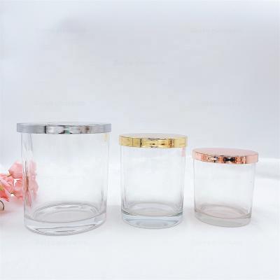 China Candle. hot selling 7oz 8oz 16oz soy wax right side candle glass jar with metal lid for candle making for sale