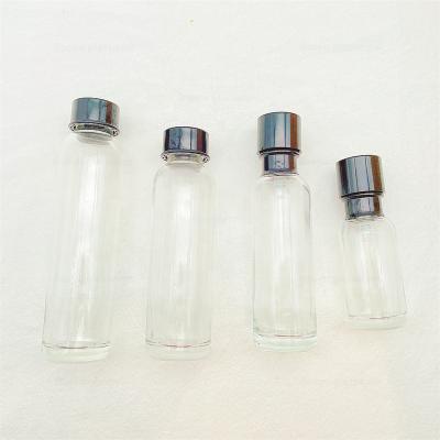 China Wholesale Empty Clear Glass Essential Oil Skin Care Cream Emulsion Lotion Serum Bottle 40ml 80ml 100ml 120ml Bottle Skin Care Bottles for sale