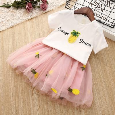 China Wholesale Hot Selling Baby Dresses Casual Popular Summer Kids Fashion Casual Short Sleeve Girl for sale