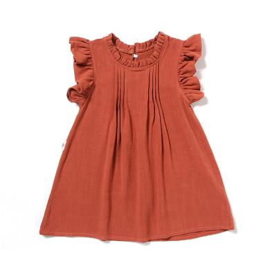 China high quality Anti-wrinkle summer dress kids party formal wear bridesmaid solid western party birthday dress for sale