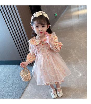 China Anti-Wrinkle Princess Casual Vintage Clothing Party Baby Girls Sundress Dreamy Infants Dress Dress for sale