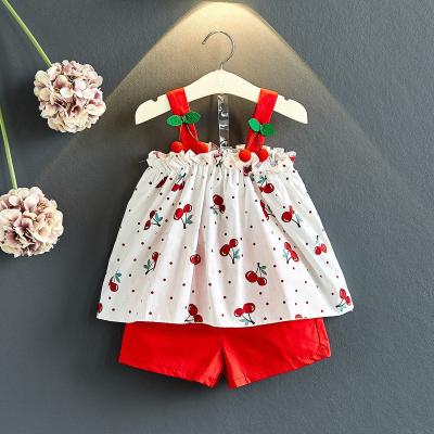 China Breathable Clothing Sets Girls Summer Boutique Sleeveless Dressing Sets For Girls for sale